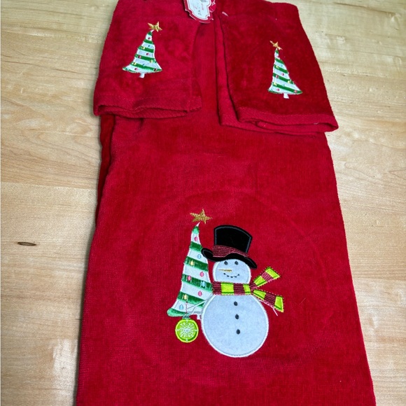 TRIM A HOME snowman with red towel new - Picture 7 of 7